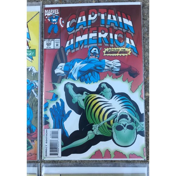 CAPTAIN AMERICA 419, 420, 421, 423 Silver Sable! Viper! Blazing Skull! Namor! VF - Picture 3 of 5